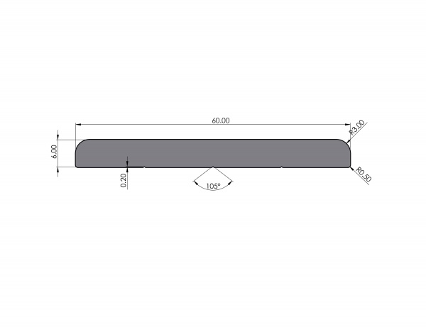 Aluminum profile M60x6 E I-type